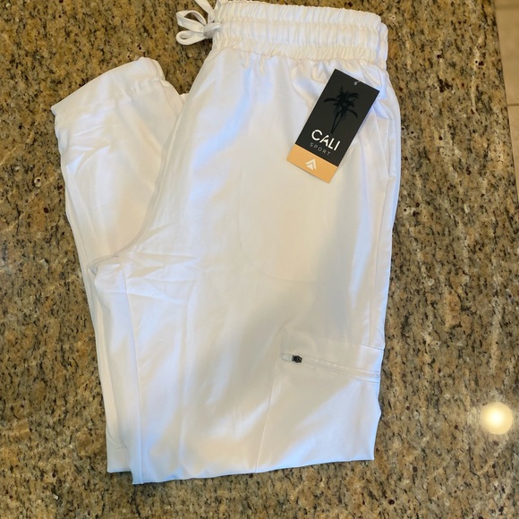White CALI Sport Jogger Sweatpants - Picture 5 of 10